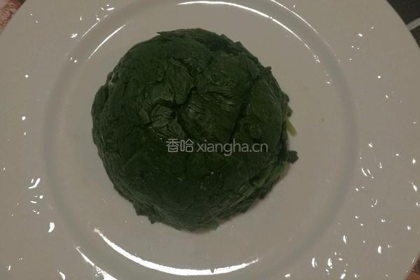 颗粒花生酱拌菠菜的做法图解3