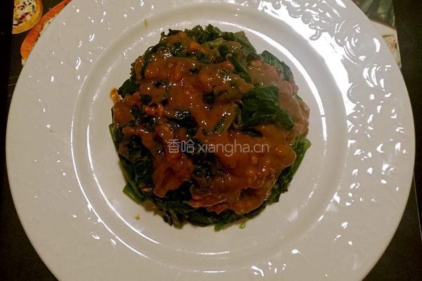 颗粒花生酱拌菠菜的做法图解5