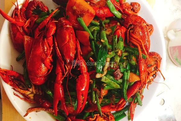 豆角胡萝卜小龙虾