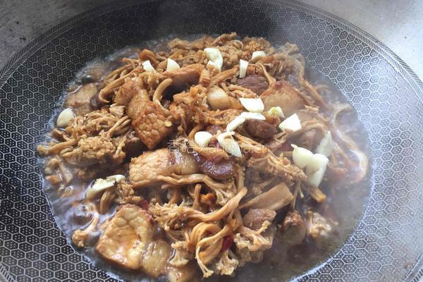 花菜干烧肉的做法图解9