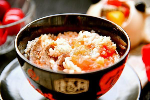 电饭煲西红柿腊肠饭的做法图解5