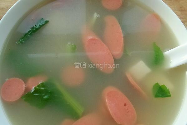 青菜豆腐菌汤的做法图解8