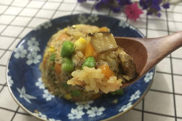 苋菜田园炒饭的做法图解20