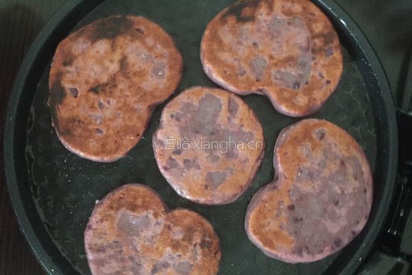 爱心紫薯饼的做法图解5