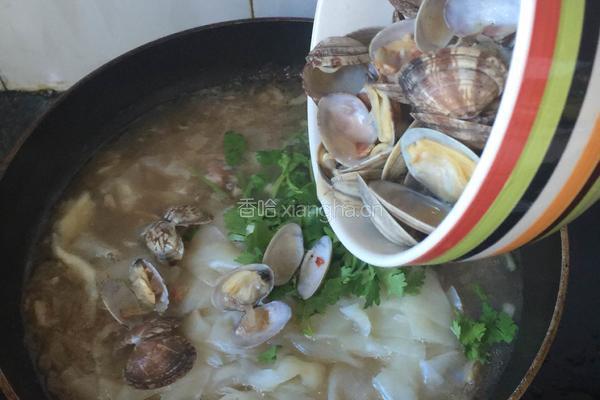 饺子皮做的蛤蜊面的做法图解18