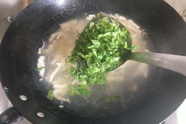 肉沫香菜豆腐羹的做法图解11