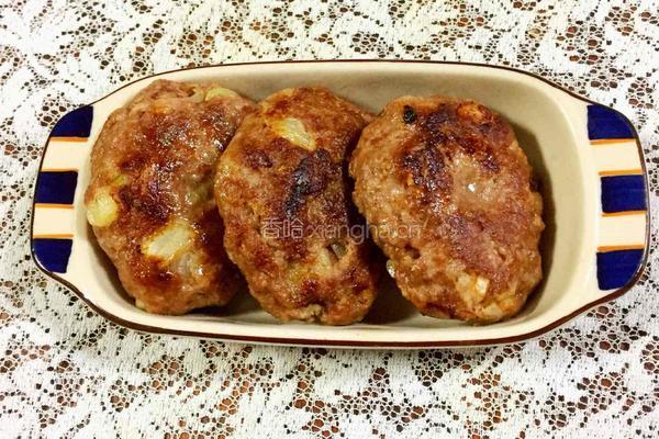 自制汉堡包肉饼胚