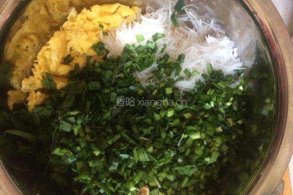 韭菜鸡蛋发面饺子的做法图解5