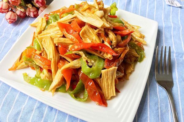 辣椒炒腐竹的做法图解10