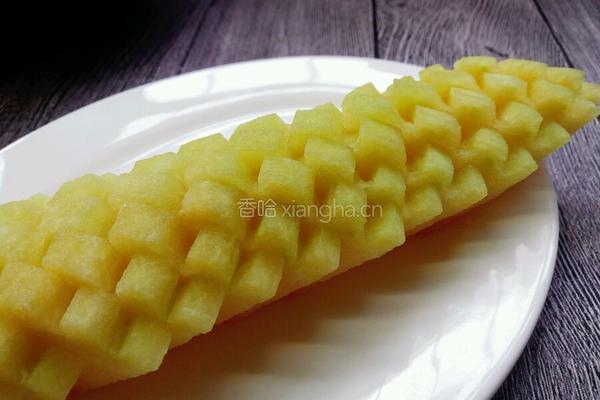 哈密瓜花样切法的做法图解9