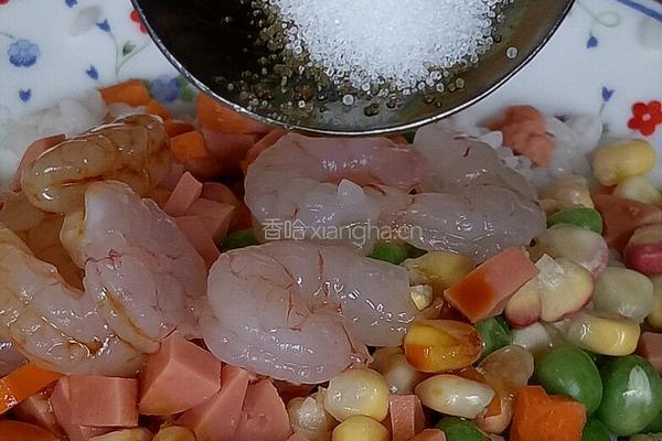 小太阳瓜焗六彩米饭的做法图解6