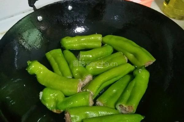 尖椒包肉的做法图解4
