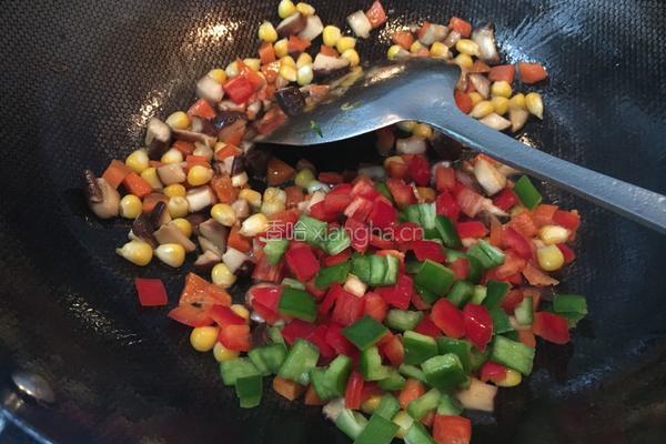 牛油果之杂果蔬炒饭的做法图解5