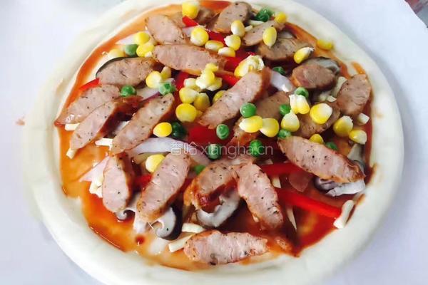 黑胡椒火腿披萨的做法图解3