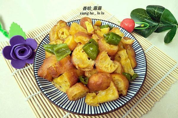 青椒炒油条的做法图解7
