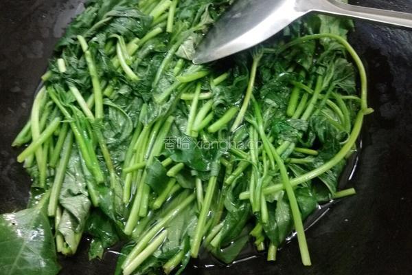 蒜香红薯叶的做法图解4