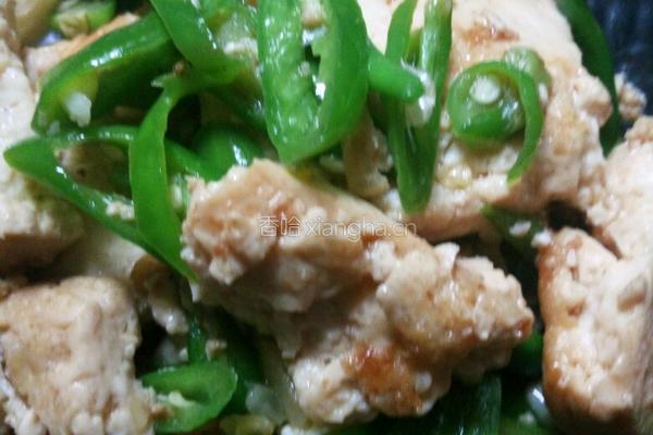 青椒煎豆腐