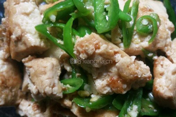 青椒煎豆腐的做法图解6