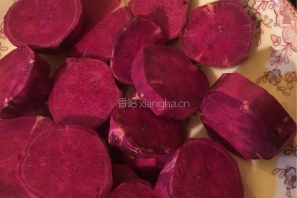 紫薯荔枝糍的做法图解1