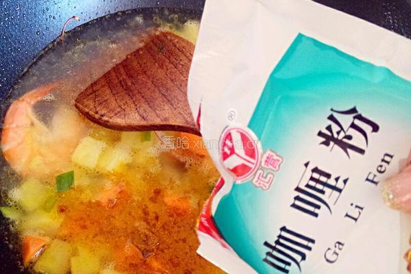 咖喱虾盖饭的做法图解6