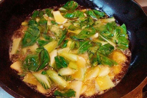 土豆烧油菜的做法图解6