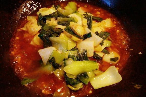 土豆烧油菜的做法图解9