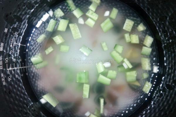 黄瓜皮蛋瘦肉粥的做法图解3