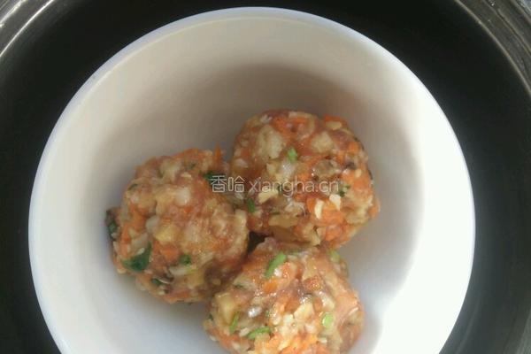 糯米肉馅丸子的做法图解11