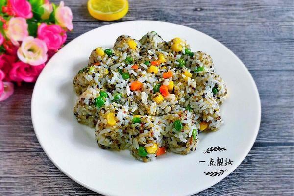 三色藜麦炒饭的做法图解8