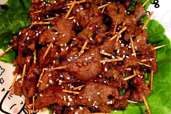 牙签牛肉的做法图解5