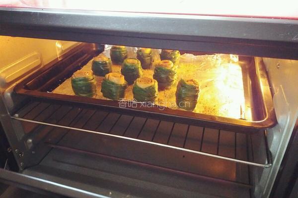 烤韭菜豆皮卷的做法图解9