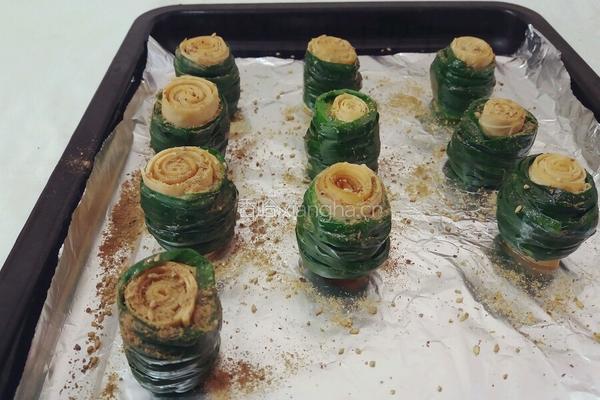 烤韭菜豆皮卷的做法图解8