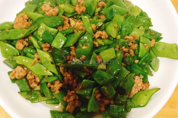 肉末梅豆的做法图解6