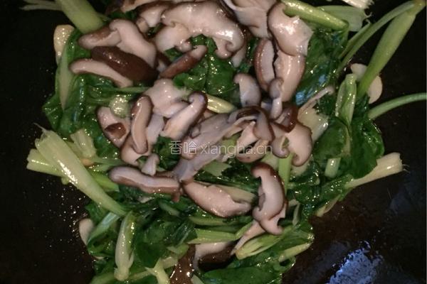 青菜香菇的做法图解5