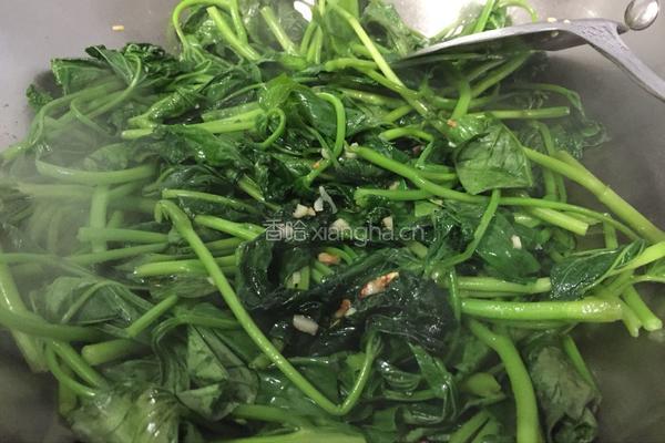 豆酱炒薯苗的做法图解3