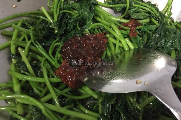 豆酱炒薯苗的做法图解4