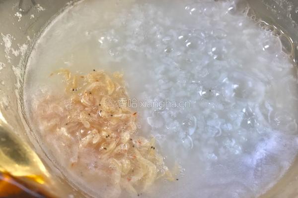 白菜虾米粥的做法图解7