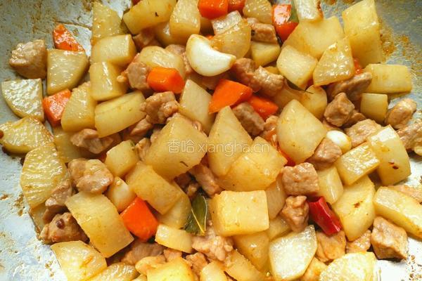 白萝卜炖肉丁的做法图解9