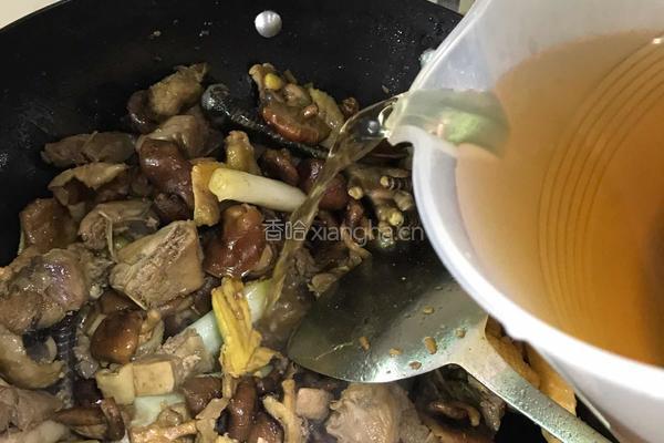野生菌烧鸡的做法图解7