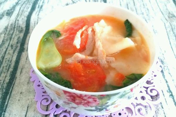西红柿肉丝面片汤的做法图解14