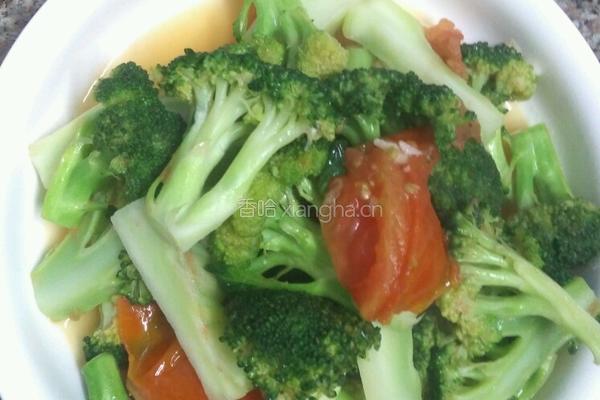 西蓝花炒西红柿
