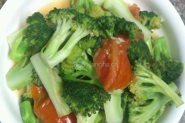 西蓝花炒西红柿的做法图解7
