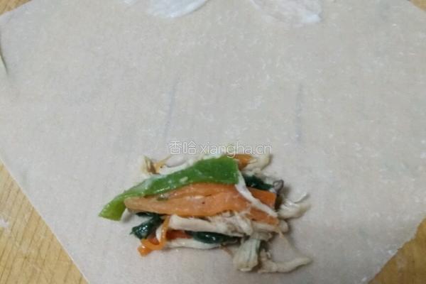 鸡丝春卷的做法图解9