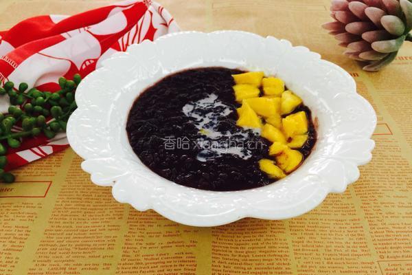 香芒黑米粥的做法图解7
