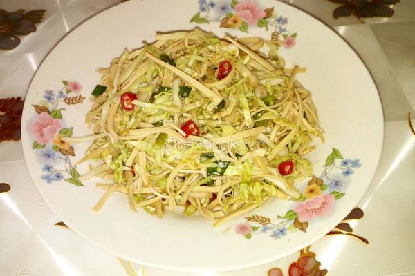 莲花菜拌豆皮的做法图解5