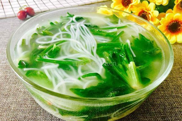 菠菜粉丝汤的做法图解1