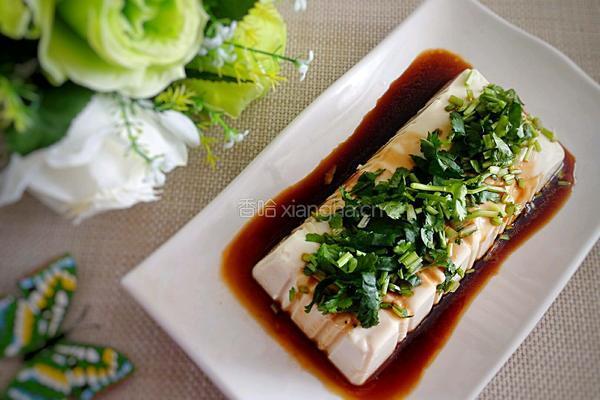 香菜拌豆腐的做法图解7