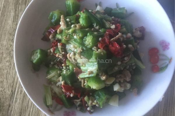 秋葵炒肉的做法图解5