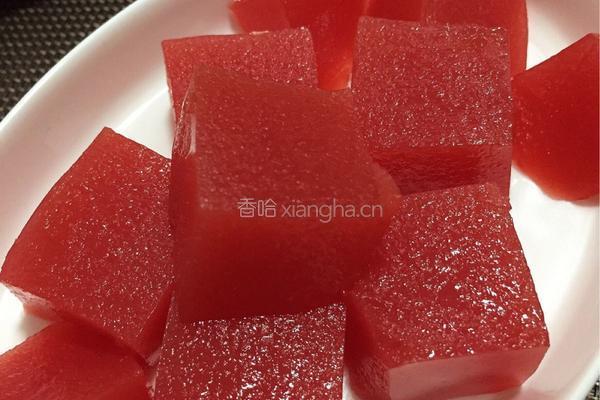 西瓜汁果冻的做法图解1