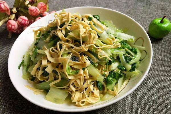 青菜炒千张的做法图解11
